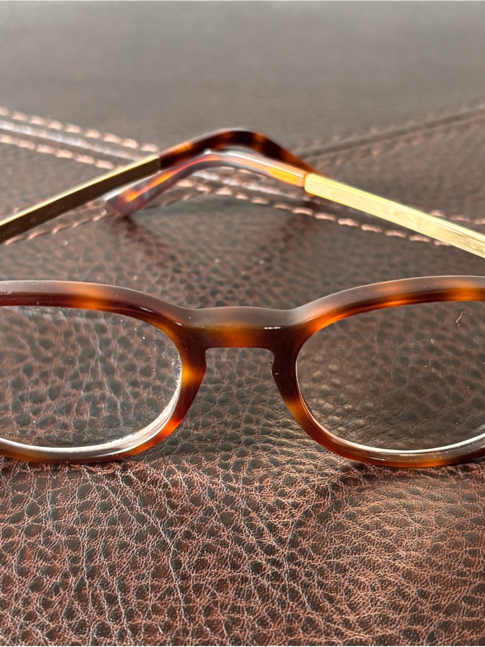 Cartier Tortoiseshell and Gold Round Glasses